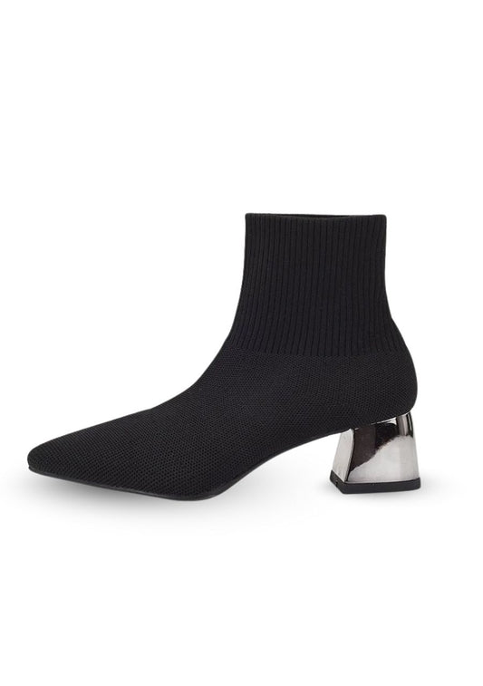 Albi Boot – Pointed Toe & Stretchy Chunky Mid Heel